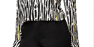 Top Jennifer em Preto Inky Zebra Tamanho G