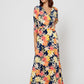 Vestido longo feminino Leota Perfect Wrap azul tamanho X-Large
