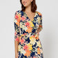 Vestido longo feminino Leota Perfect Wrap azul tamanho X-Large