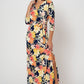 Vestido longo feminino Leota Perfect Wrap azul tamanho X-S