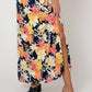 Vestido longo feminino Leota Perfect Wrap azul tamanho X-S
