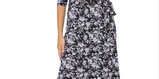 Vestido longo envelope perfeito feminino Leota, preto, tamanho pequeno
