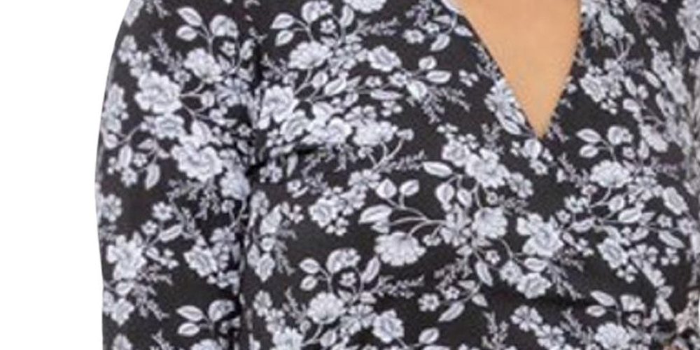 Vestido longo envelope perfeito feminino Leota, preto, tamanho extrapequeno