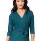 Vestido longo feminino Leota Perfect Wrap verde tamanho P