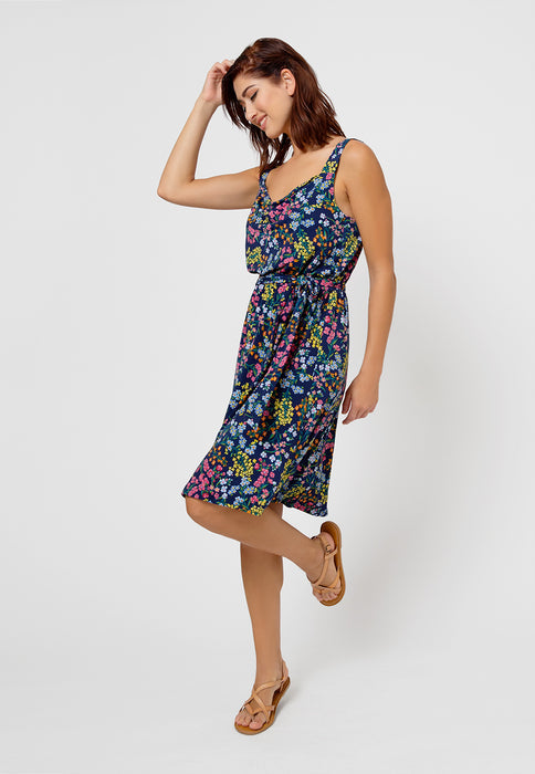 Vestido Wildflower Isla Azul Leota Feminino