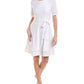 Vestido de malha com ilhós Genesis da Leota para mulheres, branco, tamanho pequeno