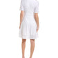 Vestido de malha com ilhós Genesis da Leota para mulheres, branco, tamanho pequeno