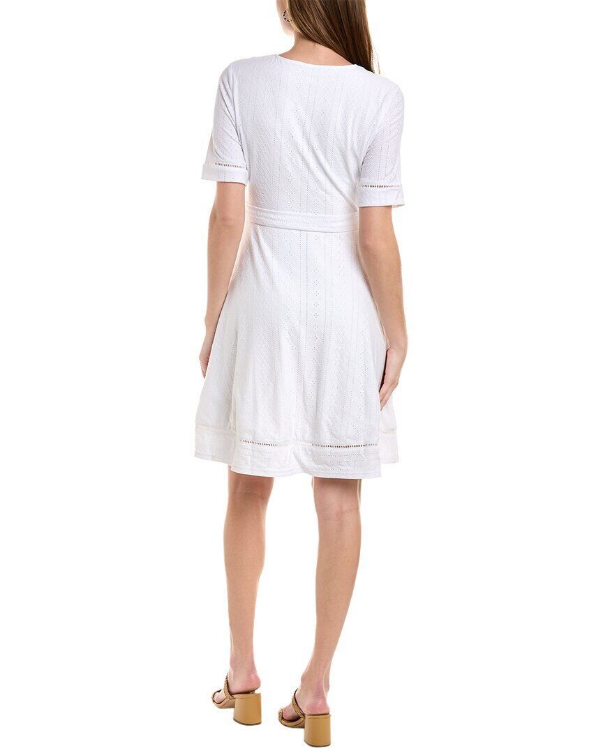 Vestido de malha com ilhós Genesis da Leota para mulheres, branco, tamanho pequeno