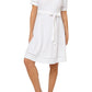 Vestido de malha com ilhós Leota Genesis, branco, tamanho XL