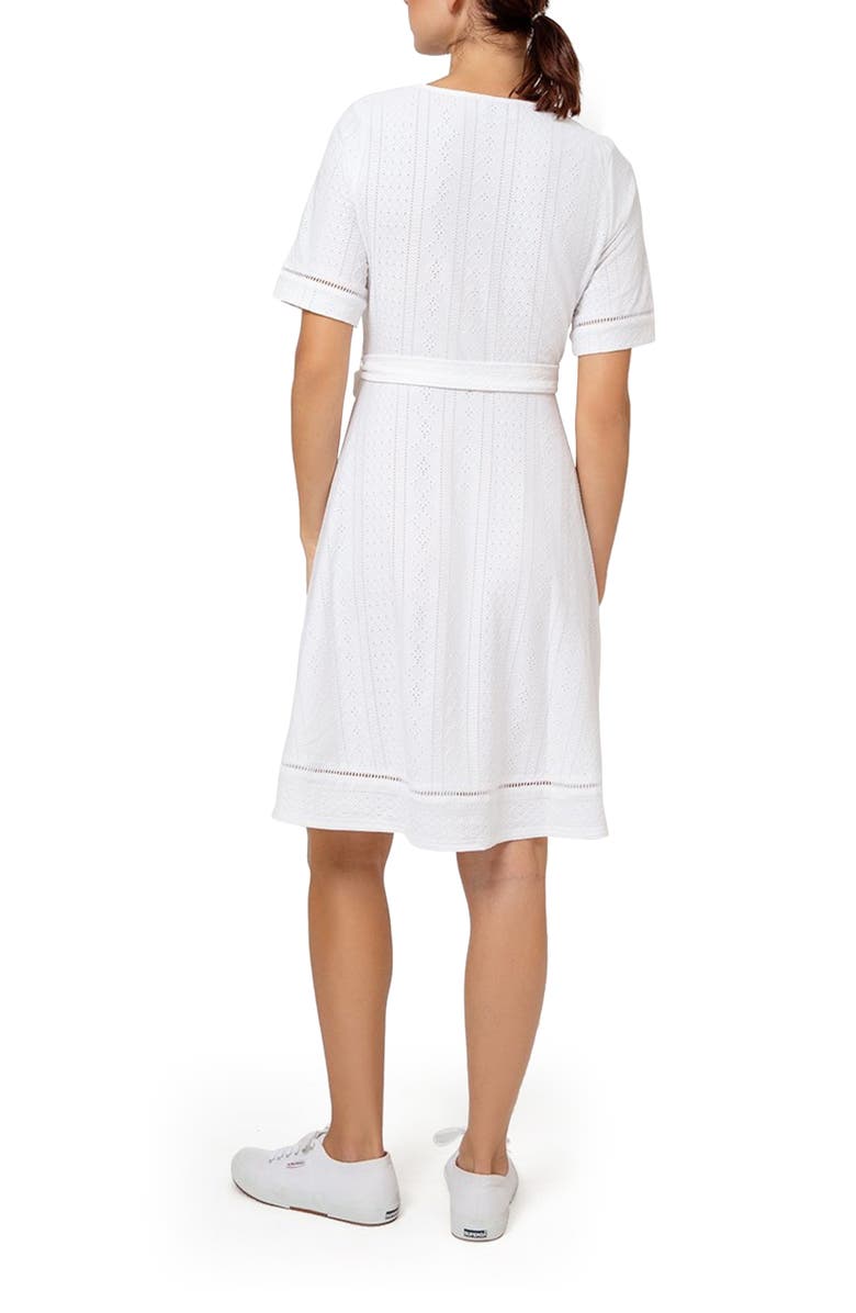 Vestido de malha com ilhós Leota Genesis, branco, tamanho XL