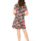 Vestido Leota Serenity Garden Party Preto Multicolorido