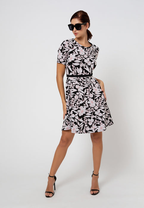 Vestido Mackenzie Classic Flora para Mulher Leota Preto Tamanho P