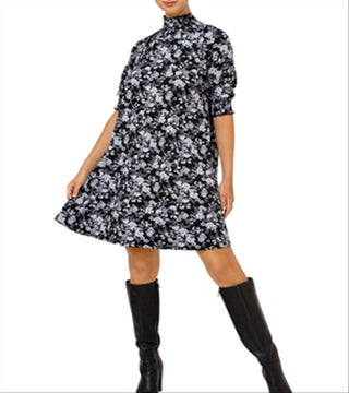 Vestido de gola alta floral Raelyn da Leota Feminino, preto