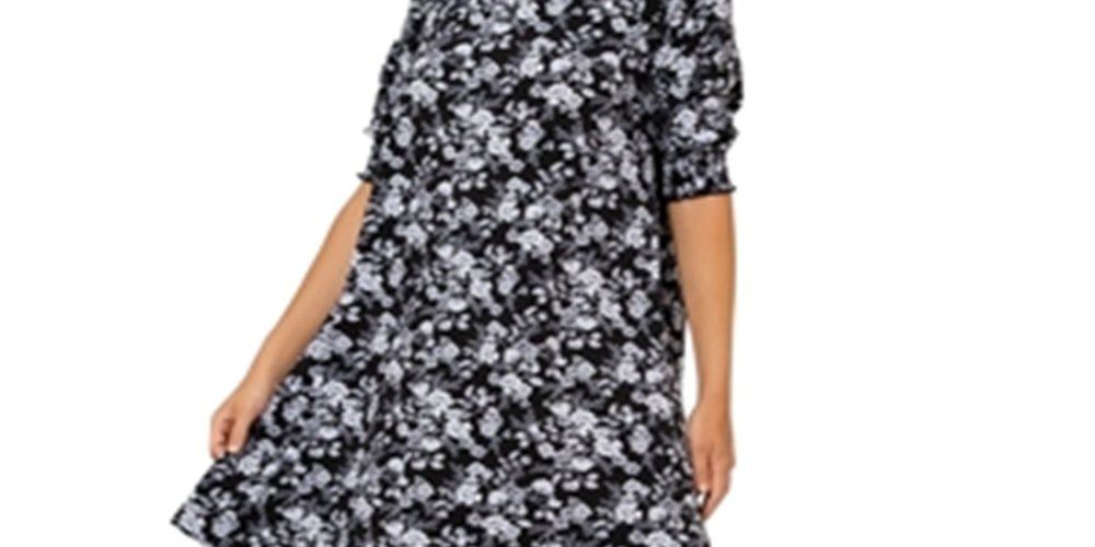 Vestido de gola alta floral Raelyn da Leota Feminino, preto