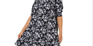 Vestido de gola alta floral Raelyn da Leota Feminino, preto