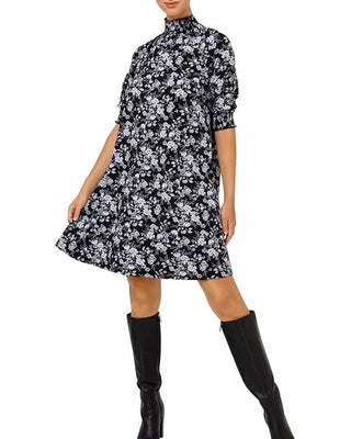 Vestido de gola alta floral Raelyn da Leota Feminino, preto