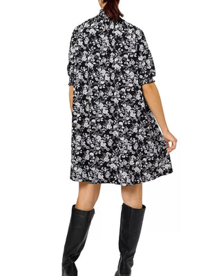 Vestido de gola alta floral Raelyn da Leota Feminino, preto