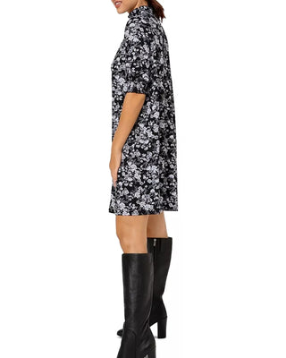 Vestido de gola alta floral Raelyn da Leota Feminino, preto