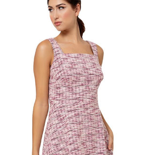 Vestido Ariana sem mangas e evasê Leota feminino rosa