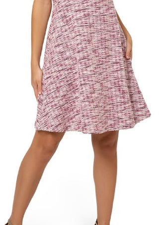 Vestido Ariana sem mangas e evasê Leota feminino rosa
