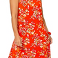Vestido longo com estampa floral Cameron da Leota para mulheres, vermelho, tamanho pequeno