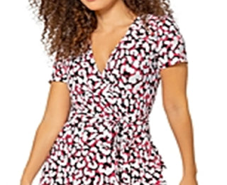 Vestido Brandy Feminino Leota em Leopardo com Pincelada de Frutas