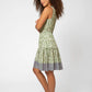 Vestido com estampa floral Kristen da Leota para mulheres, verde