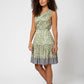 Vestido com estampa floral Kristen da Leota Women's, verde