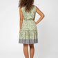 Vestido com estampa floral Kristen da Leota para mulheres, verde