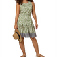 Vestido com estampa floral Kristen da Leota para mulheres, verde