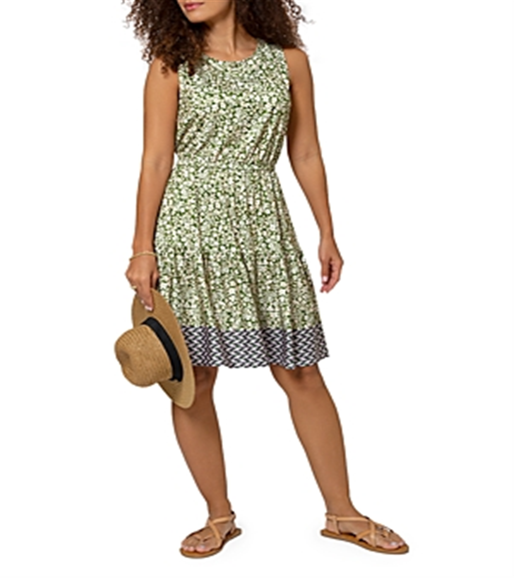 Vestido com estampa floral Kristen da Leota para mulheres, verde