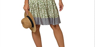 Vestido com estampa floral Kristen da Leota para mulheres, verde