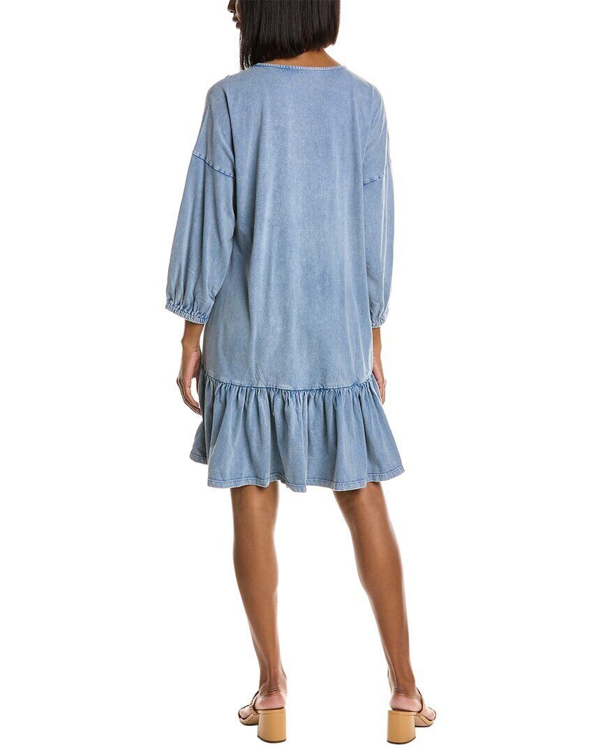 Vestido bordado Luna feminino Leota azul tamanho médio