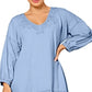 Vestido bordado Luna feminino Leota azul tamanho XX-G