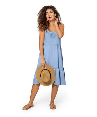 Vestido Esmeralda Leota Feminino em Chambray Lord &amp; Taylor Azul