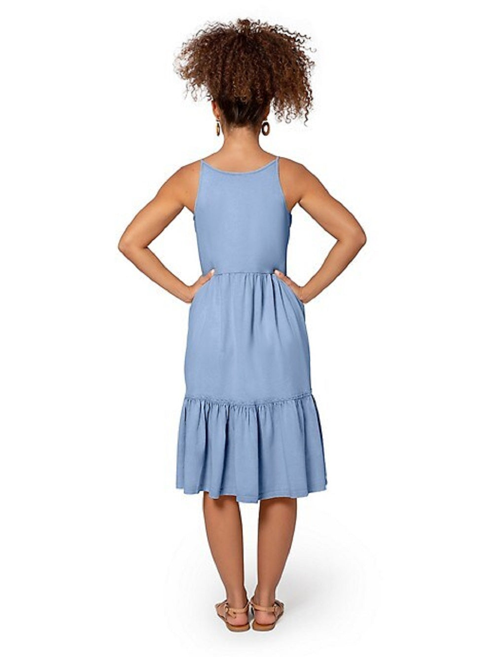 Vestido Esmeralda Leota Feminino em Chambray Lord &amp; Taylor Azul