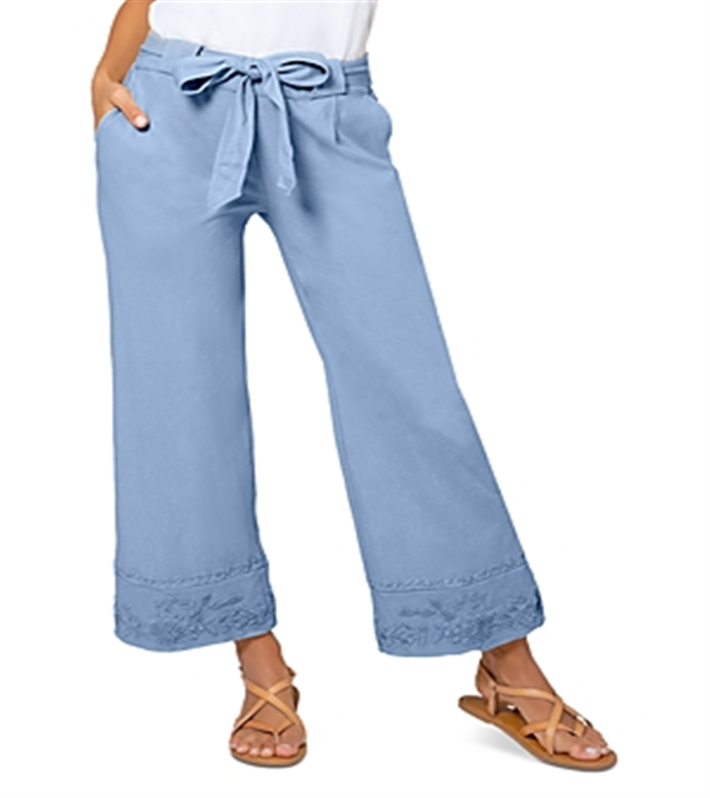 Vestido Lupita Culottes Leota Feminino em Azul Chambray Grande Azul Lord &amp; Taylor Tamanho G