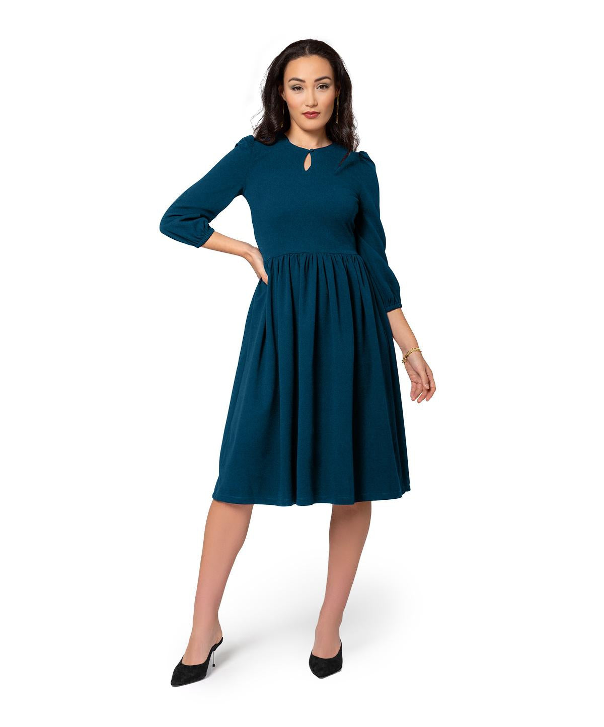 Vestido Iman Feminino Leota Azul Tamanho P