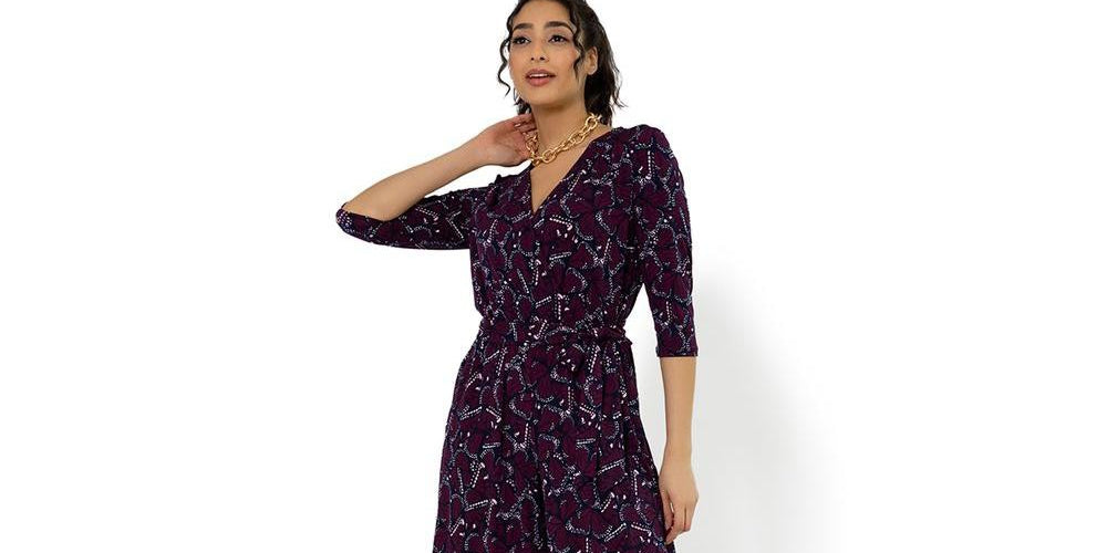 Macacão feminino Leota Leia com decote em V, azul, tamanho G