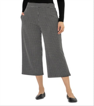 Calça culotte feminina Leota Judy Grid Print preta tamanho G