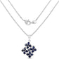 3.68 Carat Genuine Blue Sapphire .925 Sterling Silver Pendant