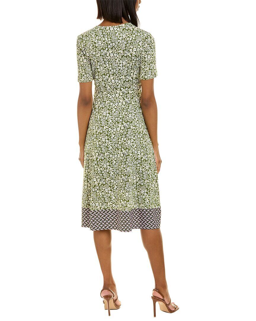 Vestido Leota Feminino Jasmine Field Border Twist of Lime Lord &amp; Taylor com Faixa Francesca Verde