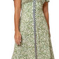 Vestido floral midi Francesca feminino Leota verde tamanho grande