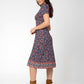 Vestido midi com decote em V Francesca da Leota para mulheres