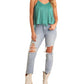 Panhandle - Microsuede Fringe Tank Top