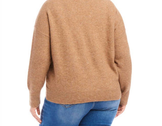 Karen Kane - Suéter Plus Size com Gola Simulada
