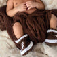 Huggalugs - Newborn Football Hat And Bootie Set