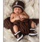 Huggalugs - Newborn Football Hat And Bootie Set