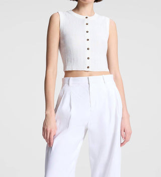 A.L.C. - Lottie Cropped Cotton Knit Top