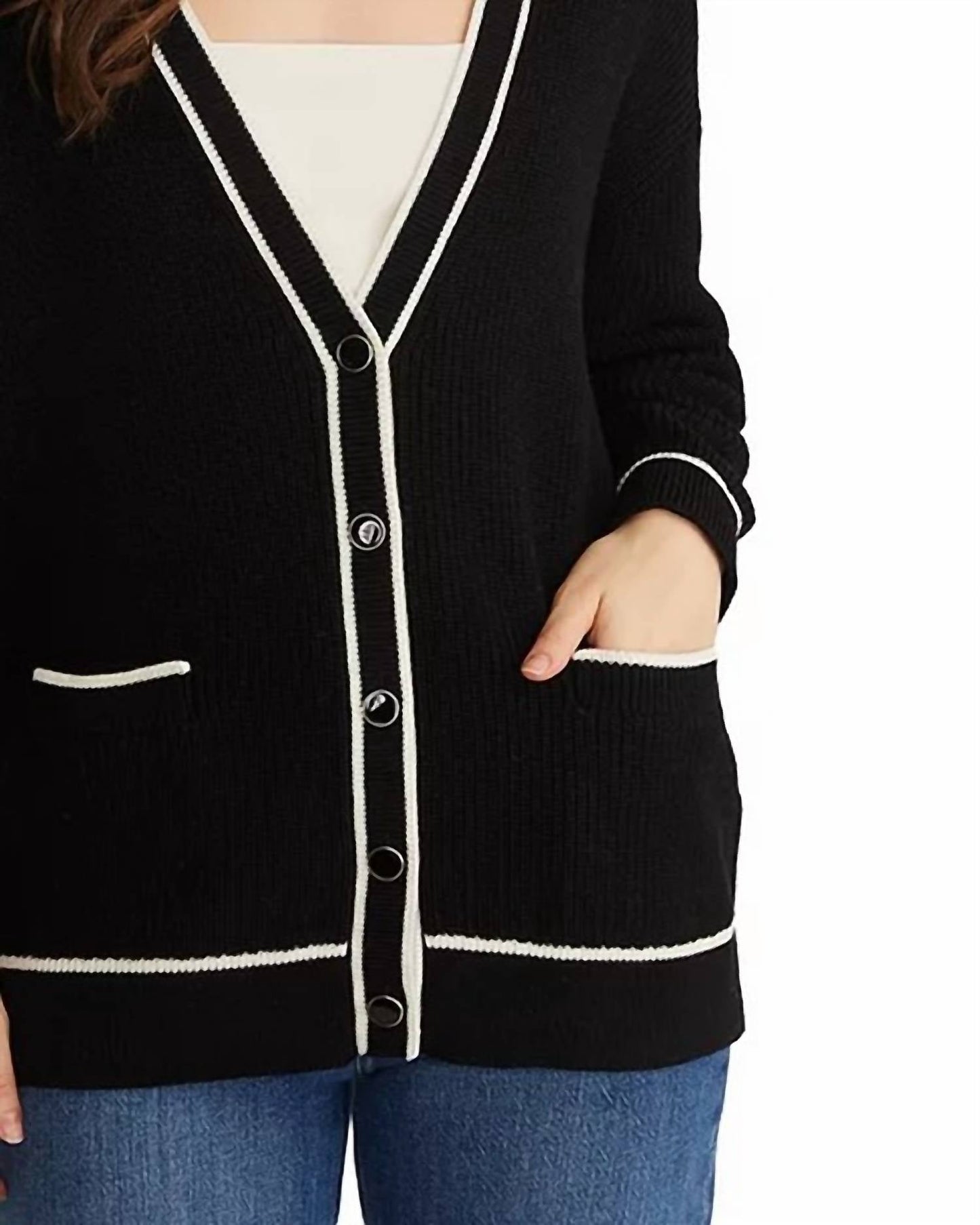 525 America - Emma Cardigan With Tipping